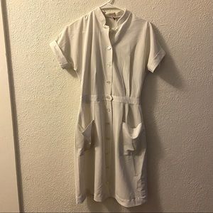 Vintage White Uniform Frock Dress